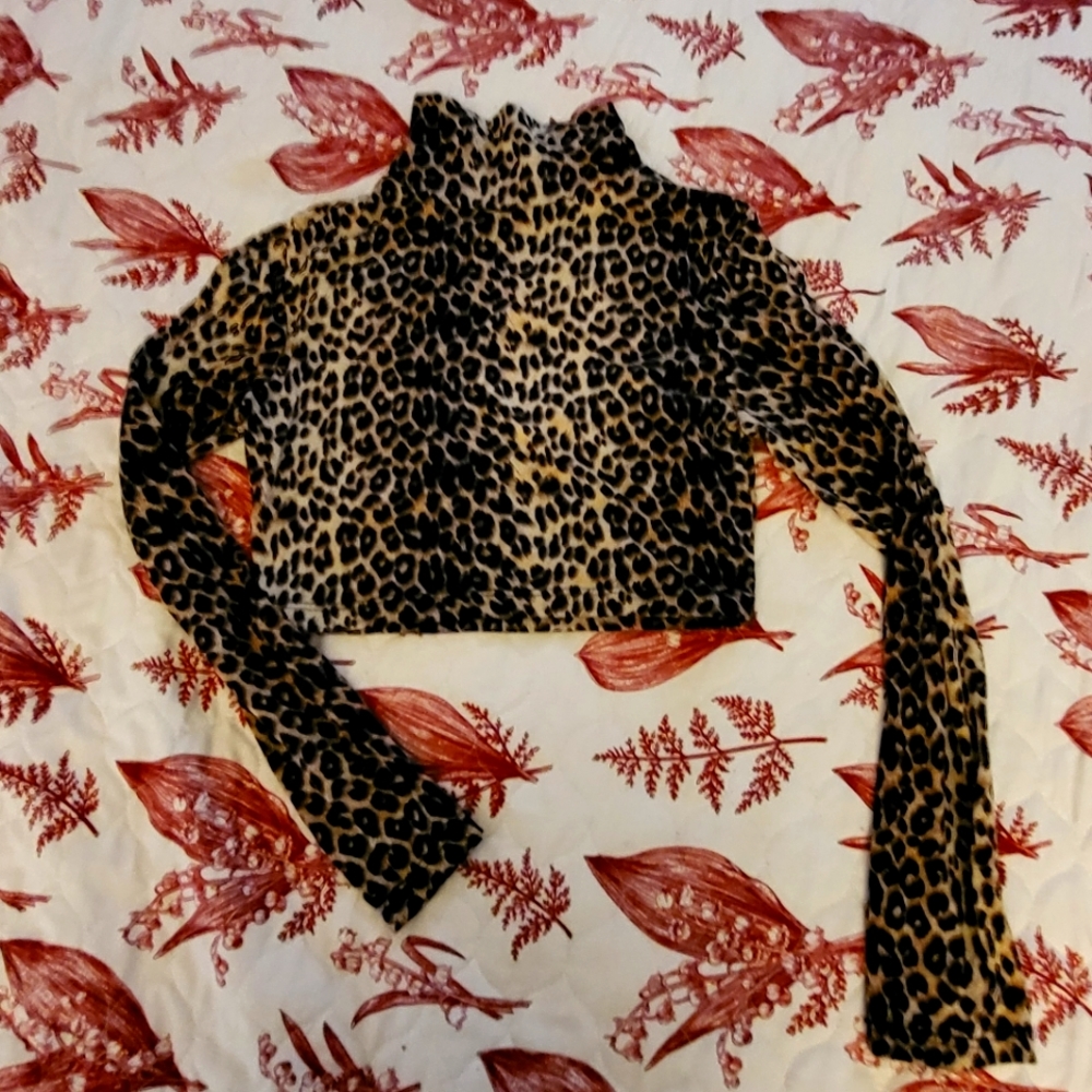 Cheetah print crop top